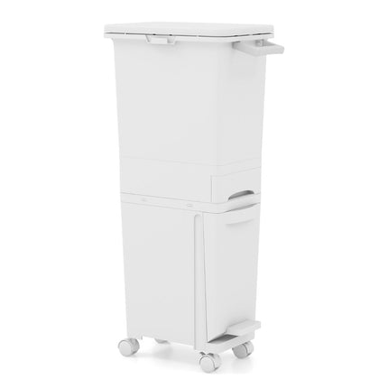 3-in-1 Kitchen Trash Can with Tilt Bin and Wheels