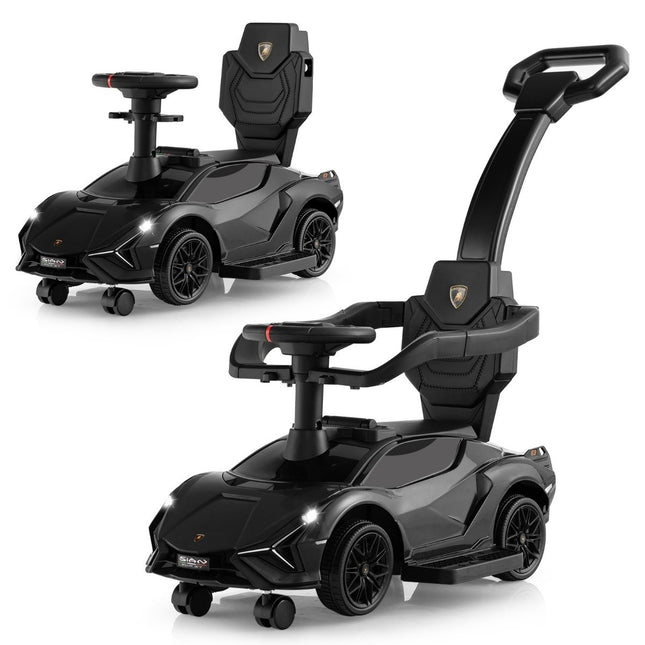 3-in-1 Lamborghini Rutschauto Rutschauto mit Scheinwerfern &amp; Musik &amp; schwarzem Stauraum