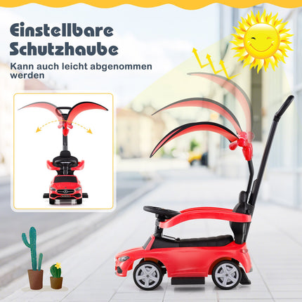 3-in-1 Mercedes-Benz Rutschauto für Kinder, Rot, 18-36 Monate