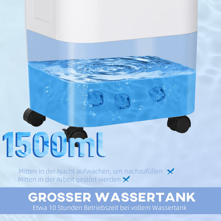Tragbares 3-in-1 Klimagerät, Luftbefeuchter, Kühler – 15L, Fernbedienung, Timer