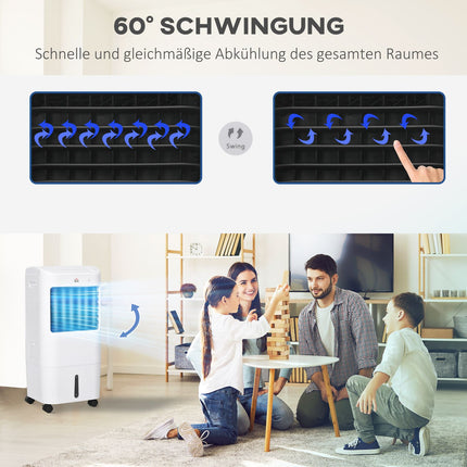 Tragbares 3-in-1 Klimagerät, Luftbefeuchter, Kühler – 15L, Fernbedienung, Timer
