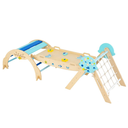 3-in-1 Montessori Climbing Set with Ramp & Arch