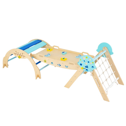 3-in-1 Montessori Climbing Set with Ramp & Arch