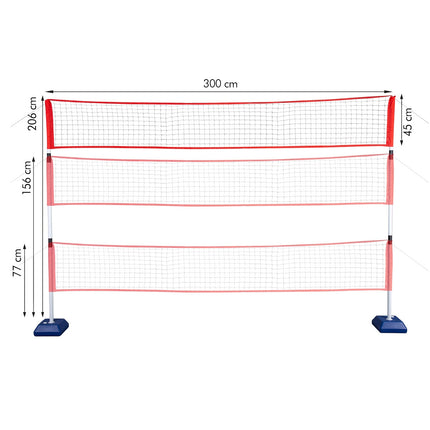 3-in-1 Net for Badminton, Tennis, Volleyball