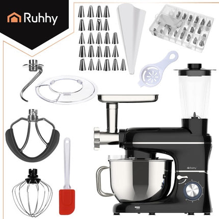 3-in-1 Planetenmixer mit 6,2-Liter-Schüssel und Mixer
