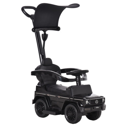 3-in-1 Rutscherauto mit Schiebestange, Schwarz, 18-36 Monate