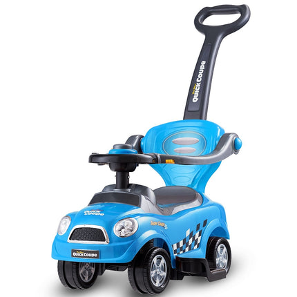 3-in-1 Toddler Ride-On Car with Handle & Safety Rail