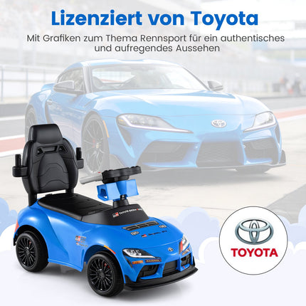 3-in-1 Kleinkinder-Rutschauto mit Schubstange, Blau