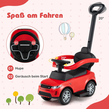 3-in-1 Toddler Ride-On Car with Removable Handle