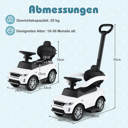3-in-1 Kleinkind-Rutschauto mit abnehmbarem Griff