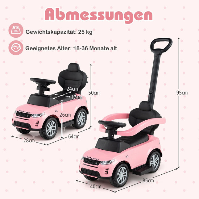 3-in-1 Kleinkinder-Rutschauto mit abnehmbarem Griff