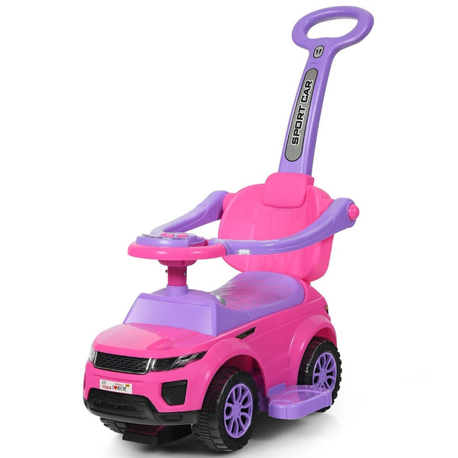 3-in-1 Kinderauto Rutschauto mit Hupe Musik Licht 89 x 43 x 84 cm rosa
