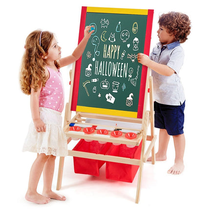 3 in 1 children's easel children's board double-sided whiteboard & chalkboard 52.5x51.5x106.5 cm