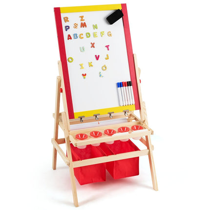 3 in 1 children's easel children's board double-sided whiteboard & chalkboard 52.5x51.5x106.5 cm
