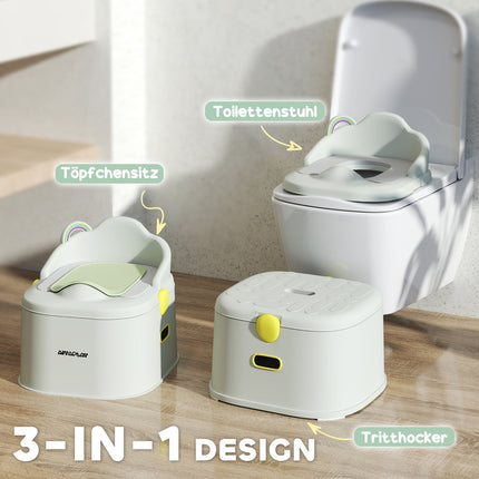 3-in-1-Töpfchen für Kinder, abnehmbar, grau, 6-72 Monate