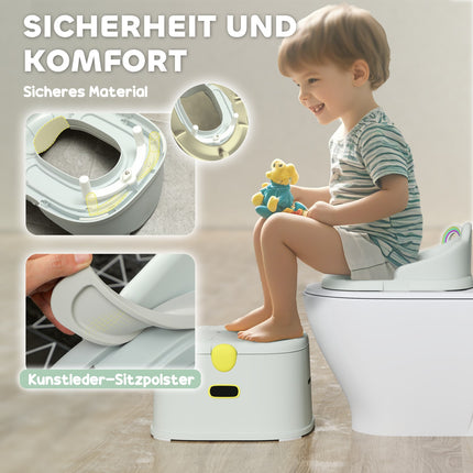 3-in-1-Töpfchen für Kinder, abnehmbar, grau, 6-72 Monate