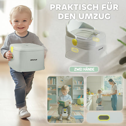 3-in-1-Töpfchen für Kinder, abnehmbar, grau, 6-72 Monate