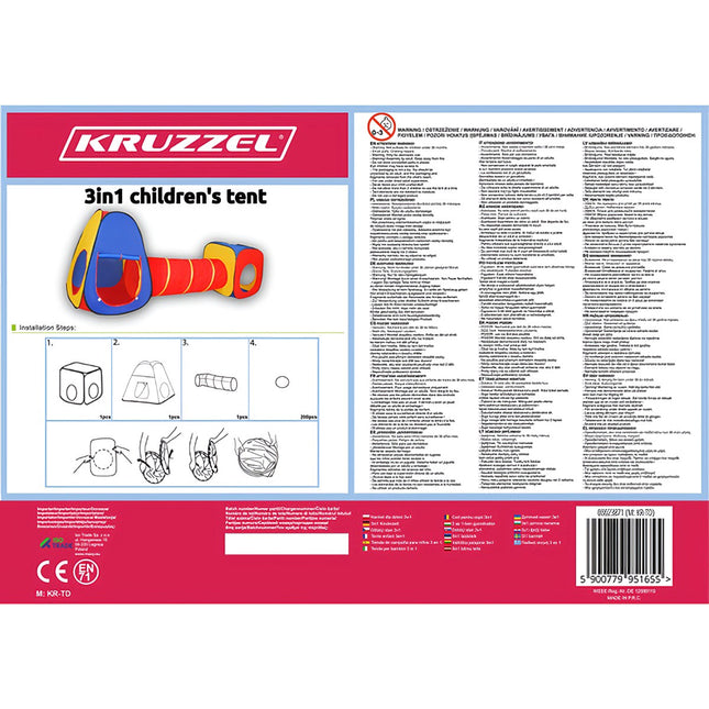 3in1 Kinderzelt Kruzzel 23871 