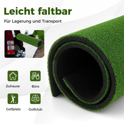 3-in-1 Golf-Abschlagmatte. Hochwertige Abschlagmatte mit Kunstrasen, 152 x 117 cm.