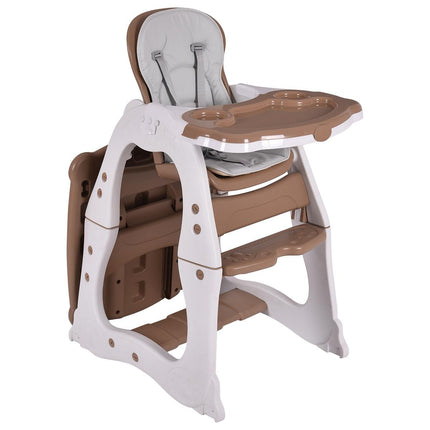 Chaise haute 3 en 1, chaise bébé et ensemble de sièges avec plateau-repas réglable en 3 positions