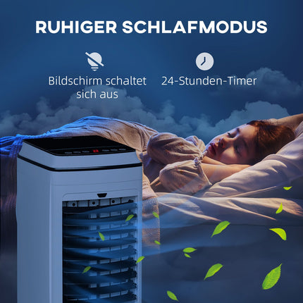 3-in-1 tragbare Klimaanlage mit Luftbefeuchter, 4L, Fernbedienung