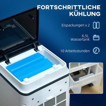 3-in-1 tragbare Klimaanlage mit Luftbefeuchter, 4L, Fernbedienung