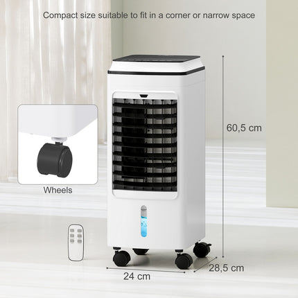 3-in-1 tragbare Klimaanlage mit Luftbefeuchter, 4L, Fernbedienung