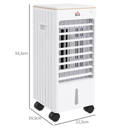 Tragbare Klimaanlage, 3 Modi, Timer, Rollen, Weiß