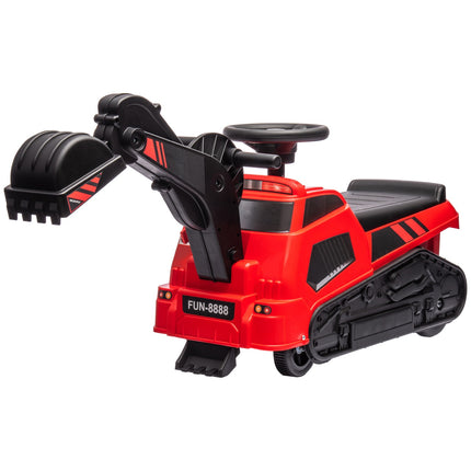 Fahrender Bagger mit Musik, 25 kg Tragkraft, rot/schwarz