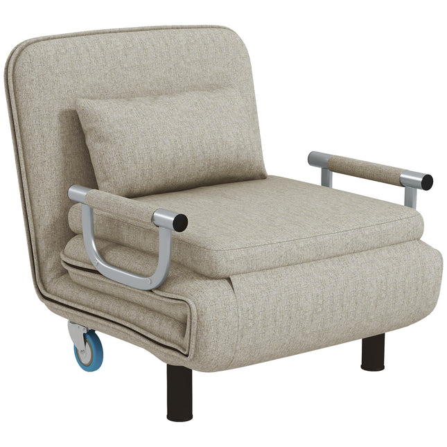 Klappbares Schlafsofa, 120 kg Tragkraft, grau, verstellbare Rückenlehne