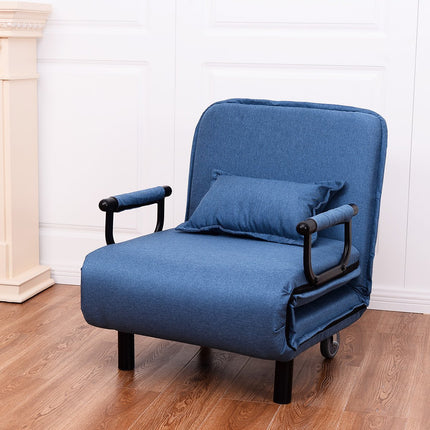 Canapé-lit 3 en 1, lit pliant, lit d'appoint, chaise pliante, bleu