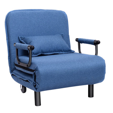 Canapé-lit 3 en 1, lit pliant, lit d'appoint, chaise pliante, bleu