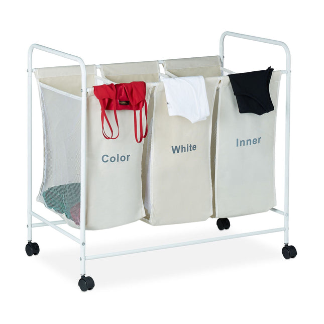 3 trieurs de linge à rouleaux