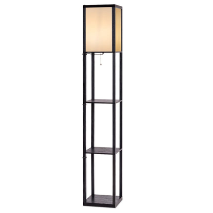 3-stufiges Stehleuchtenregal moderne Stehleuchte Standleuchte 26 x 26 x 160 cm schwarz