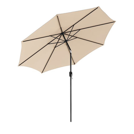 3m Ampelschirm, 8-fach kippbar, Kurbelmechanismus, belüftete Oberseite, Beige