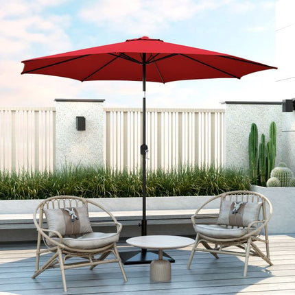 3m Terrassenschirm – Kurbelgriff, Druckknopf-Kippfunktion, 8 Streben