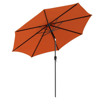 3m Sonnenschirm, mit Knickfunktion und Kurbel, 8-Rippen-Schirmdach, Orange