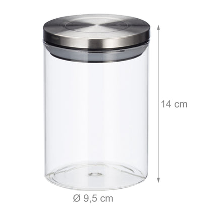 3-pack 600 ml glass jars with lids