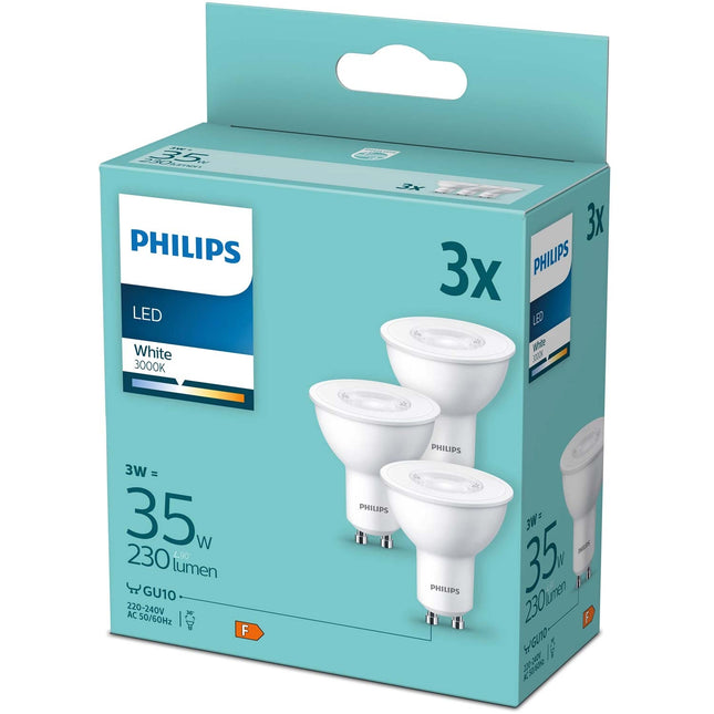 3er-Pack LED GU10 3W (35W) 3000K 230lm