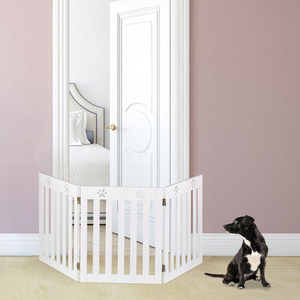 3-part dog fence paws