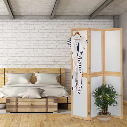 3-part screen with bamboo frame