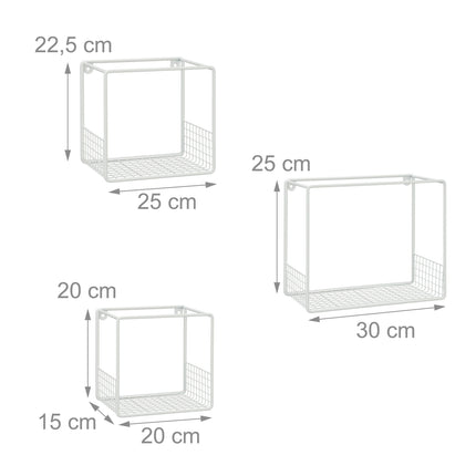 3 pcs. Cube-shaped shelves