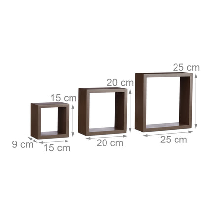 3 pcs. Wall shelves with a modern design