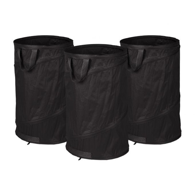 3 pcs. garden bags 160-liter black