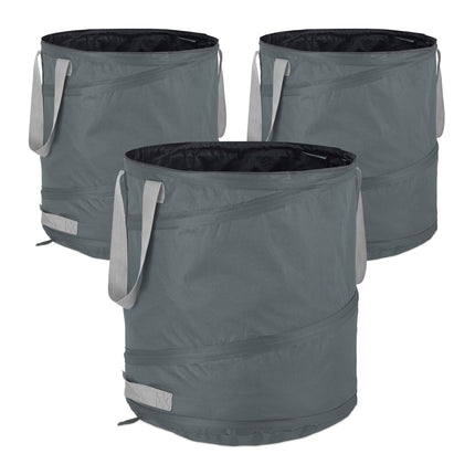 3 pcs. garden bags 85-liter gray