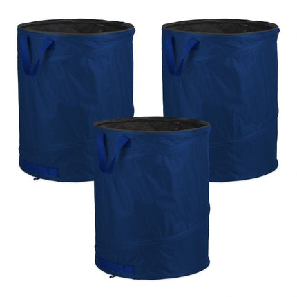 3 Stk. Gartensäcke 160 Liter blau