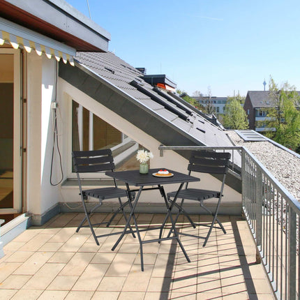 3-delige balkonmeubelset in houtlook
