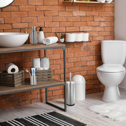 3-teiliges Badezimmer-Set Edelstahl