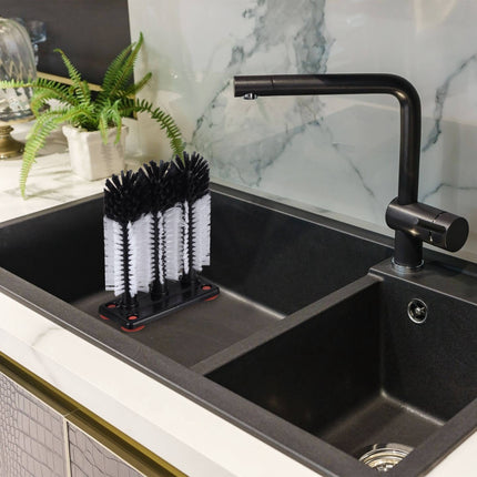 3-piece brush for washing glass