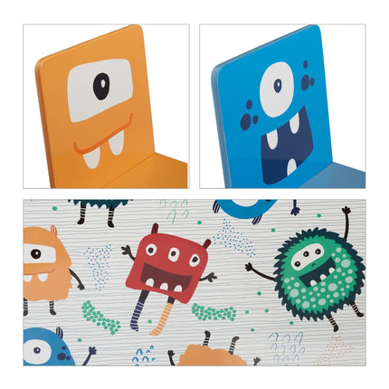 Ensemble de sièges 3 pièces pour enfants Motif monstre